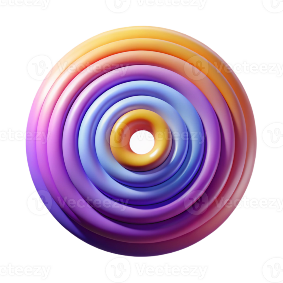 serene minimalist A series of concentric circles, radiating outwards, with vibrant gradients and a subtle, textured surface genuine png