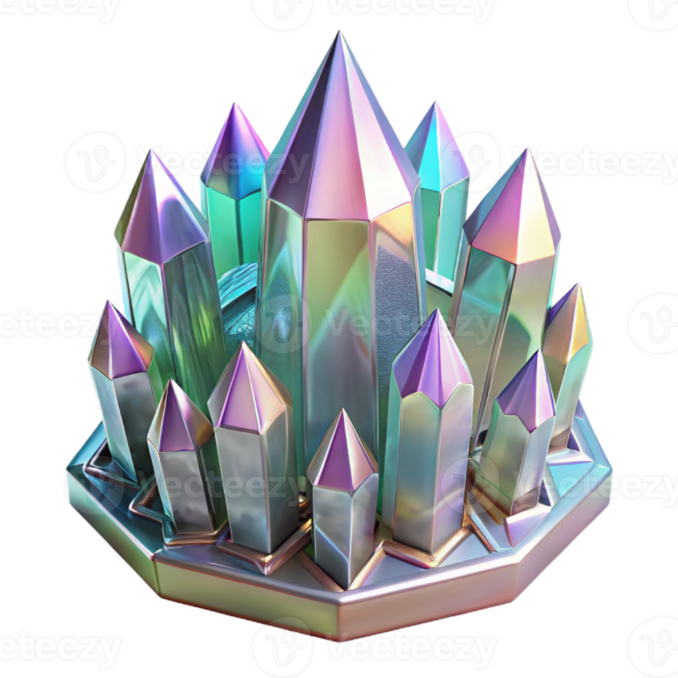 stunning contemporary Crystal palace, intricate facets, iridescent, bright sunlight, hyperrealistic, high resolution png