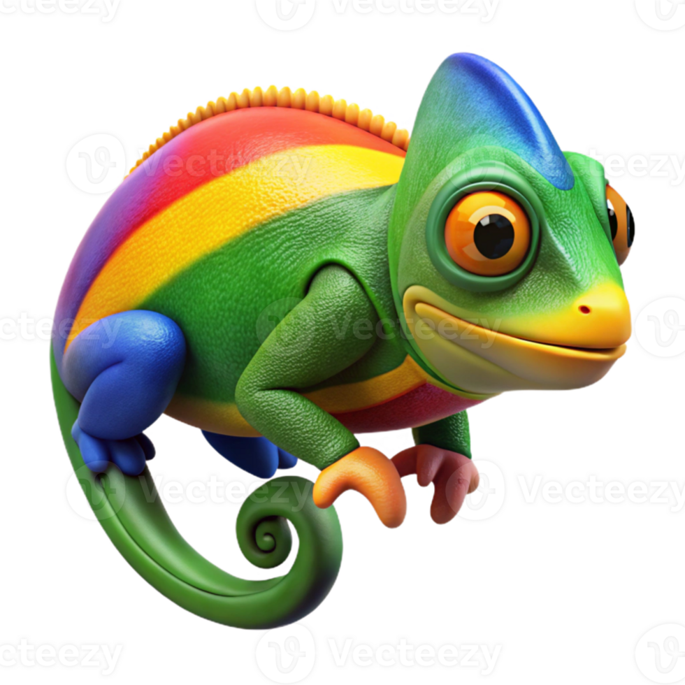 magnificent traditional A chameleon perfectly camouflaged against a rainbow lorikeet, macro photography, vibrant, saturated colours high resolution png