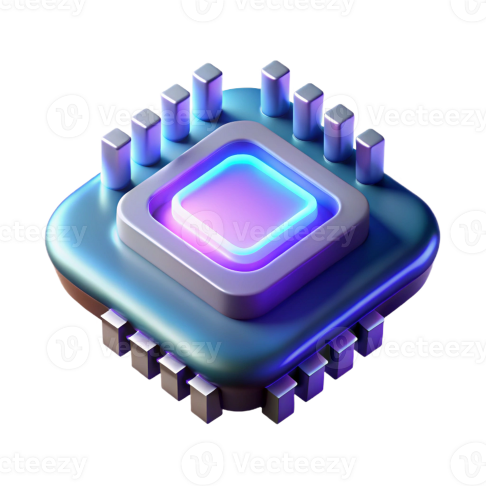 wonderful abstract A single, levitating microchip, intricately detailed surface glowing with an internal ethereal energy, dramatic chiaroscuro lighting authentic png