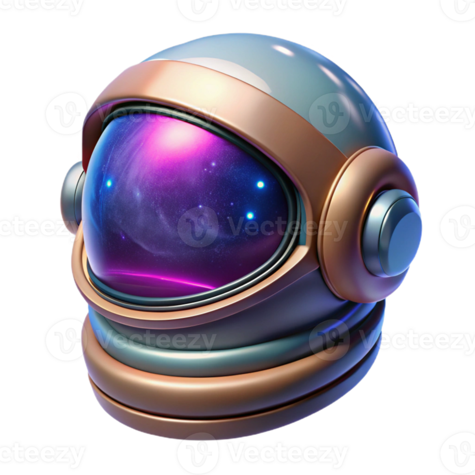 dramatic classic A futuristic astronaut helmet reflecting a nebula, vibrant colors and intricate details, lit from within high resolution png