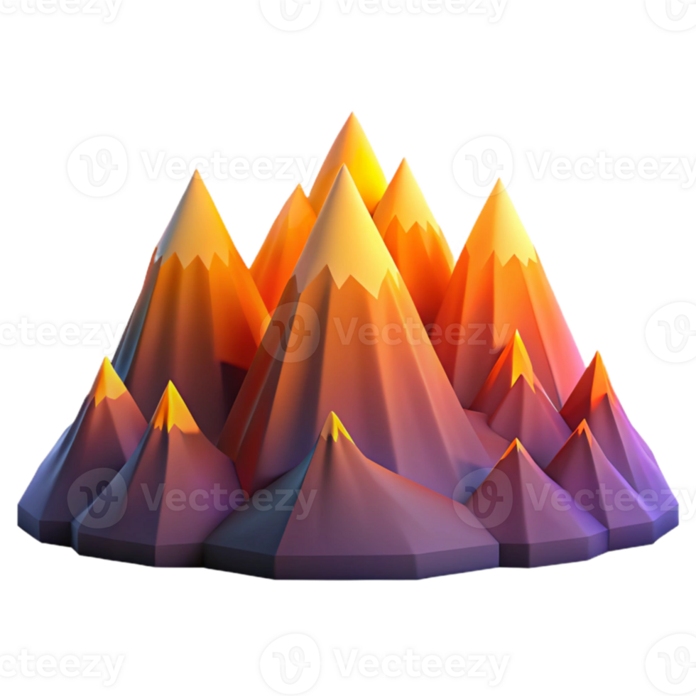 impressive artistic A panoramic view of a mountain range at sunrise, golden hour light, majestic and awe-inspiring, landscape photography, vibrant colors high quality png
