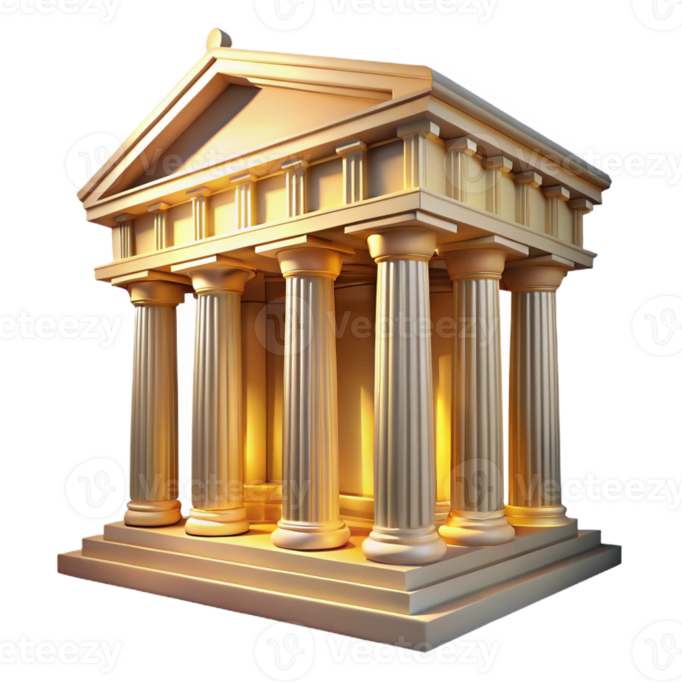 extraordinary artistic An ancient Greek temple, marble columns, intricate carvings, bathed in golden sunlight, dramatic perspective, photorealistic style, professional png