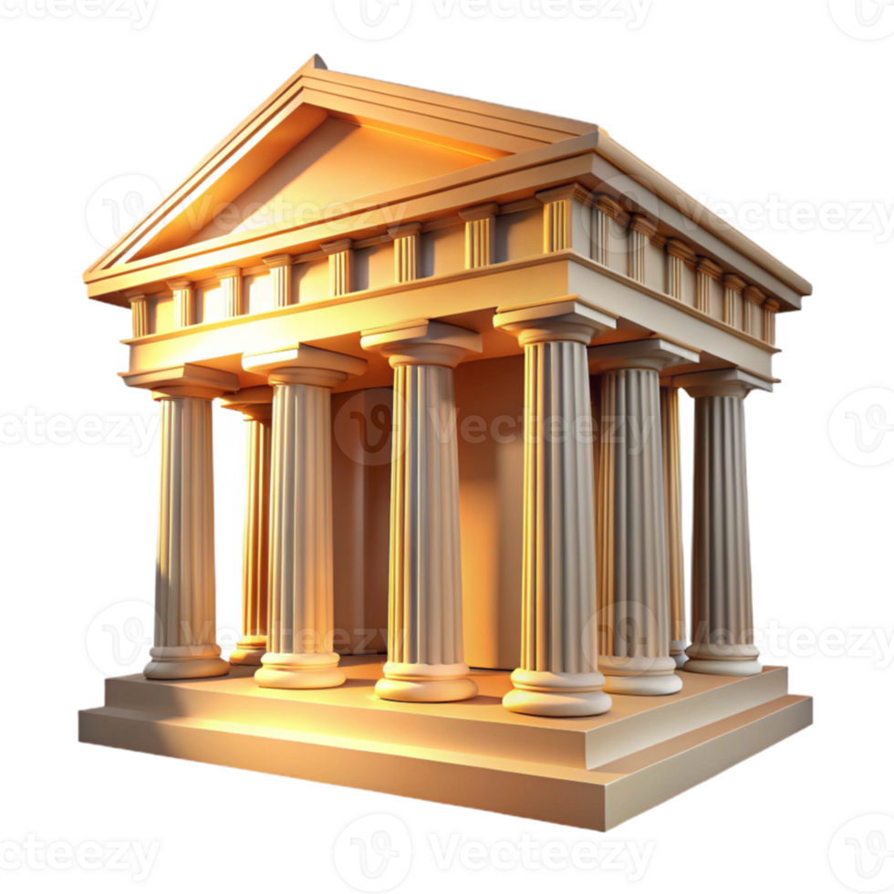elegant vintage An ancient Greek temple, marble columns, intricate carvings, bathed in golden sunlight, dramatic perspective, photorealistic style, professional png