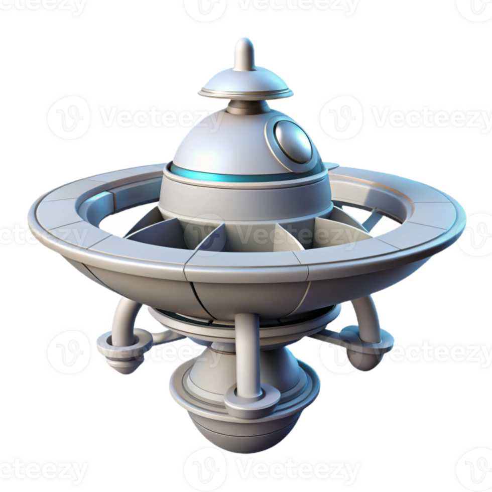 stunning traditional A futuristic space station, sleek white and grey design, rotating slowly, view from space, realistic, authentic png