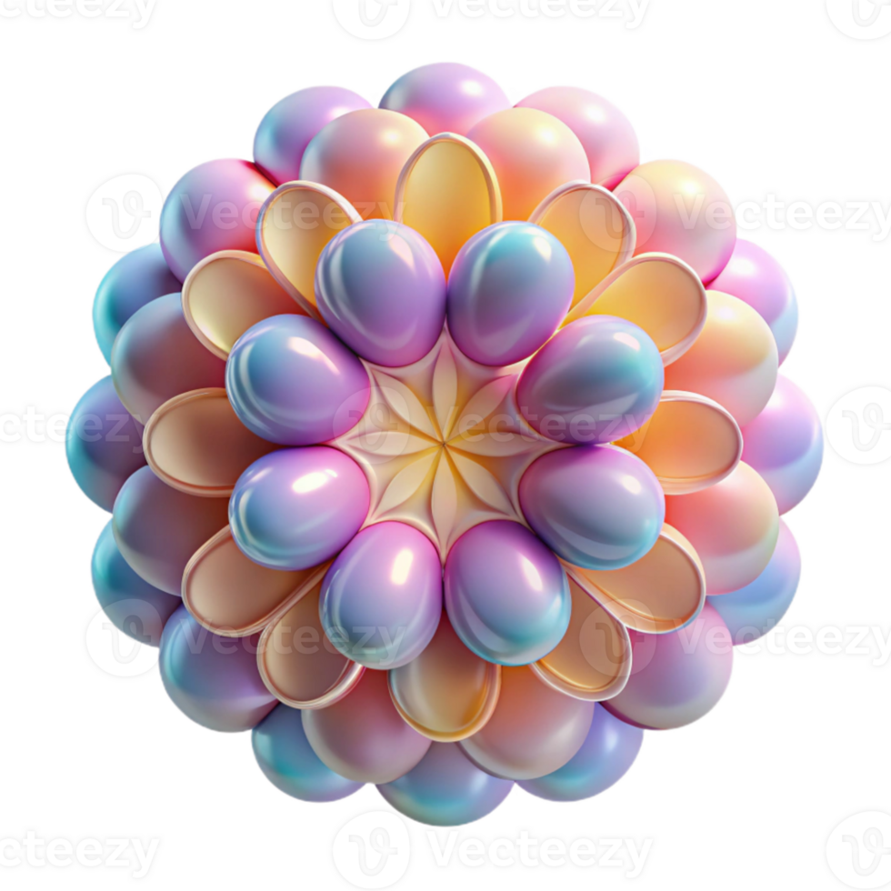 vibrant contemporary A kaleidoscope of overlapping, semi-transparent circles in pastel hues, lit by a warm, diffused light, in an Impressionist style high resolution png