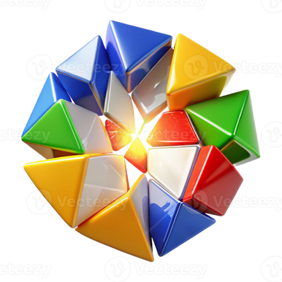 dramatic traditional Shattered fragments of stained glass in vibrant primary colors, illuminated by a beam of pure white light, in an abstract expressionist style 4K png
