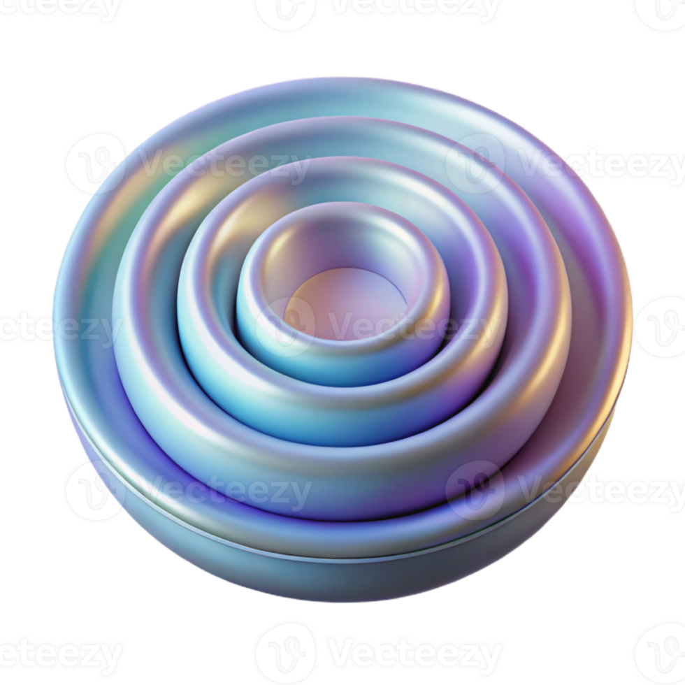 beautiful vintage A series of concentric circles radiating outwards, composed of textured, iridescent brushstrokes, lit by a soft, ambient light, in a minimalist style professional png
