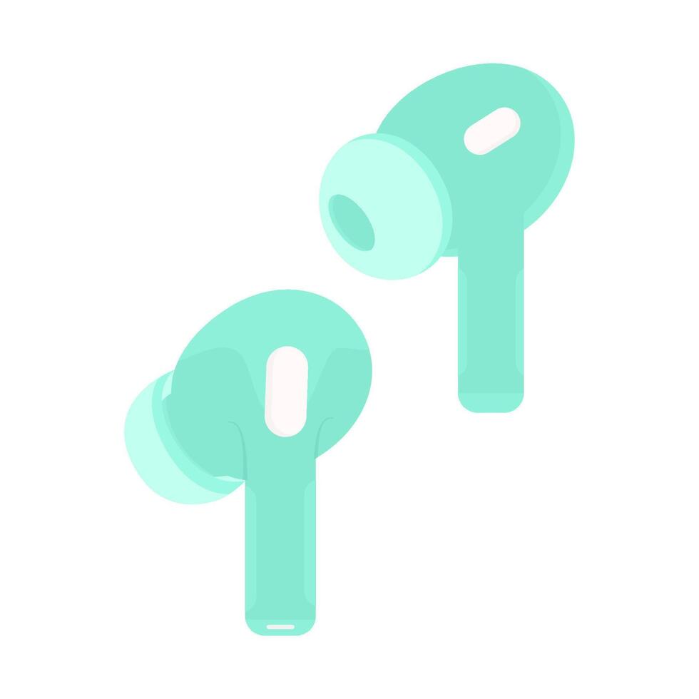 Wireless Earbuds Illustration Modern Audio Device for Music Podcasts and Calls vector