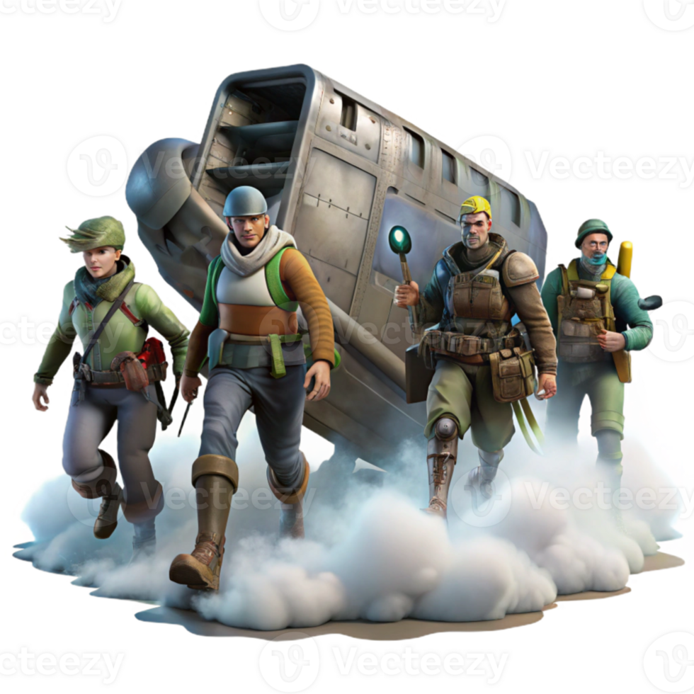 beautiful classic A group of space pirates in tattered clothing boarding a derelict spaceship, volumetric fog, dynamic lighting, comic book style, original png