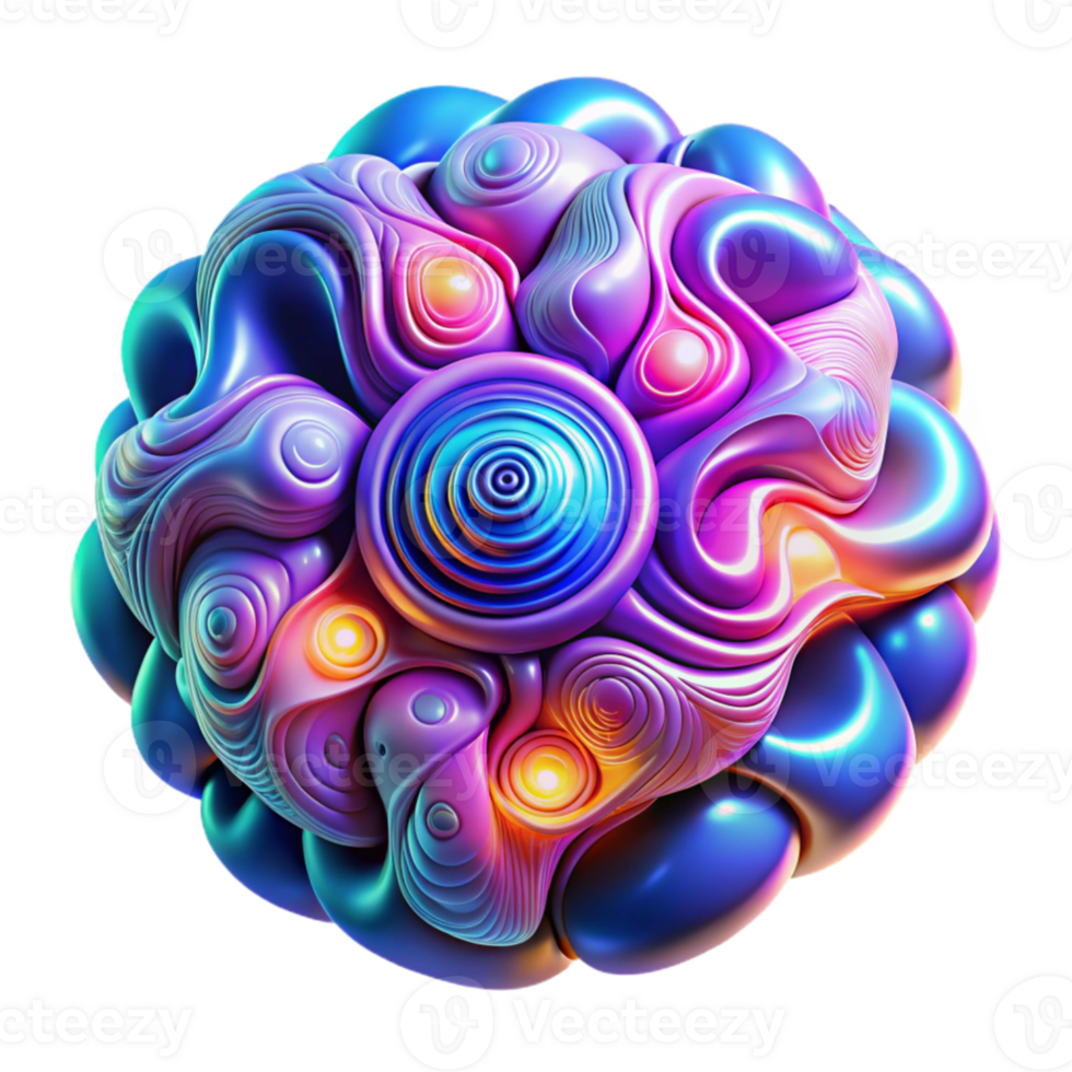 vibrant rustic An artificial intelligence's visualization of its own consciousness, abstract fractal patterns, luminous neon colors, psychedelic style exclusive png