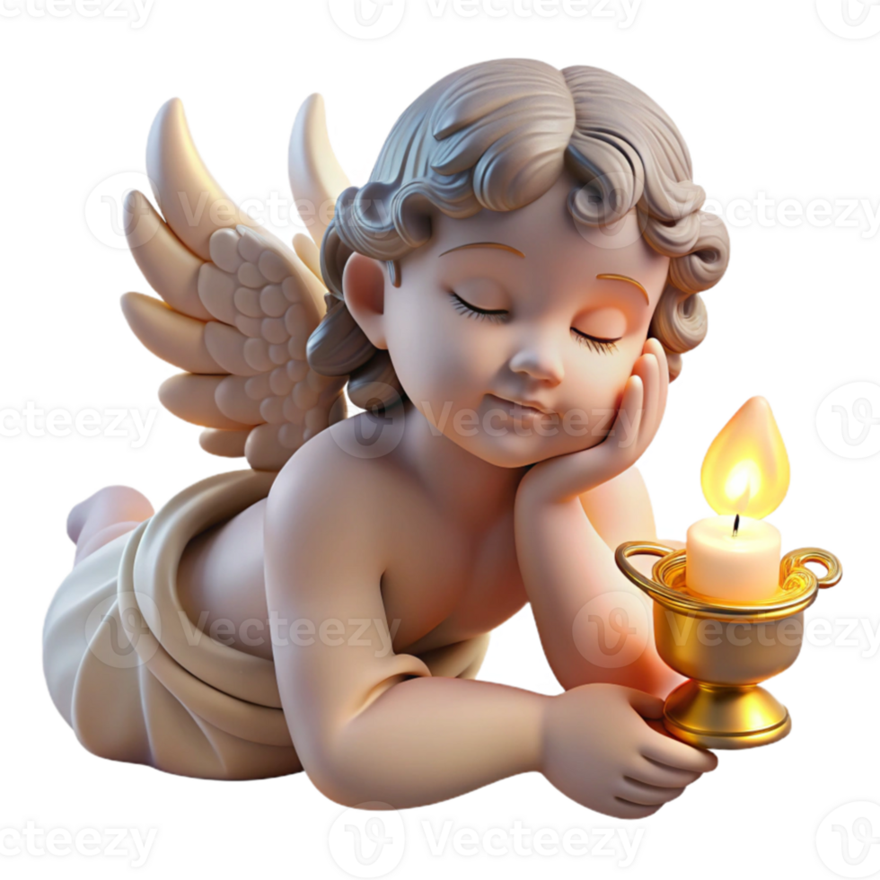 vibrant contemporary A delicate, winged Psyche gazing at a sleeping Eros, lit by the soft glow of a single oil lamp. Romantic, Renaissance style detailed png