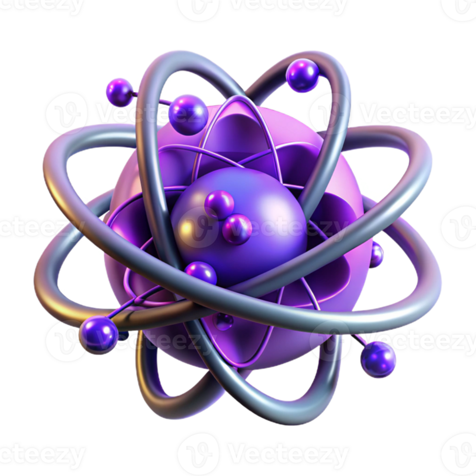 stunning contemporary A quantum computer, with glowing, entangled particles orbiting its core, illuminated by ethereal, purple light. Abstract style, fractal design exclusive png