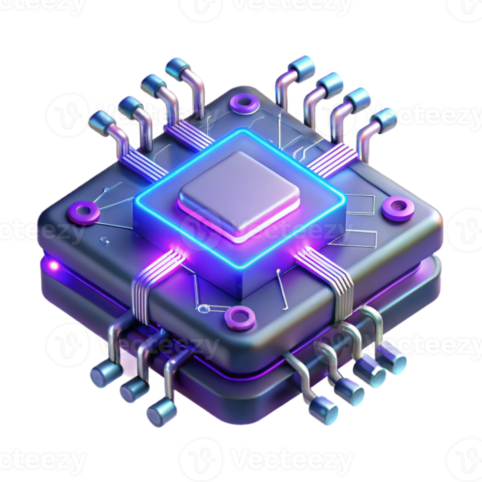dramatic contemporary A single, levitating circuit board, with intricate traces and glowing components, illuminated by dynamic, shifting neon lights. Cyberpunk style, macro photography exclusive png