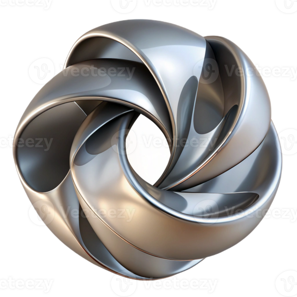 extraordinary artistic Abstract architectural sculpture, polished metal, dynamic curves, studio lighting, modern art style, genuine png