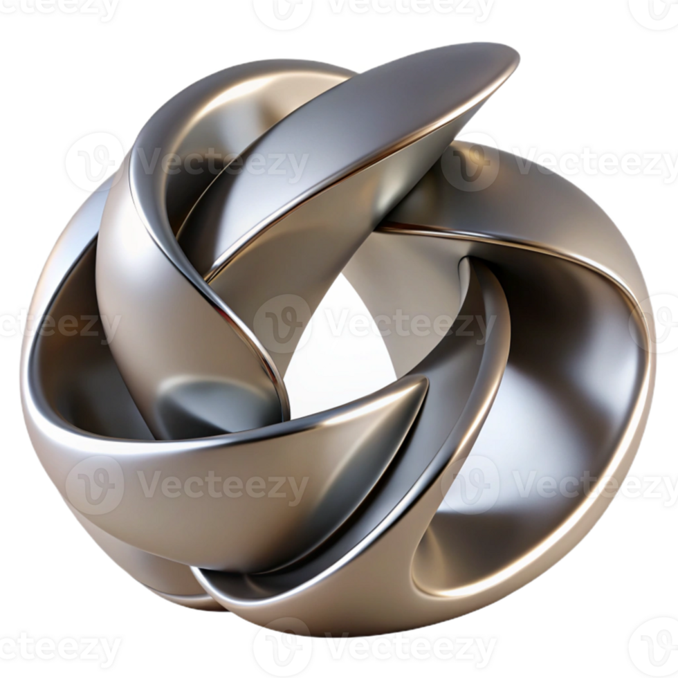 wonderful minimalist Abstract architectural sculpture, polished metal, dynamic curves, studio lighting, modern art style, original png