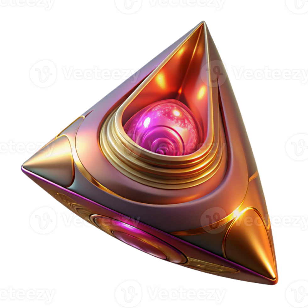 serene abstract A sleek, triangular spaceship, its hull shimmering with iridescent scales, pierces through a swirling vortex of crimson and gold energy, illuminated by internal, pulsing lights genuine png