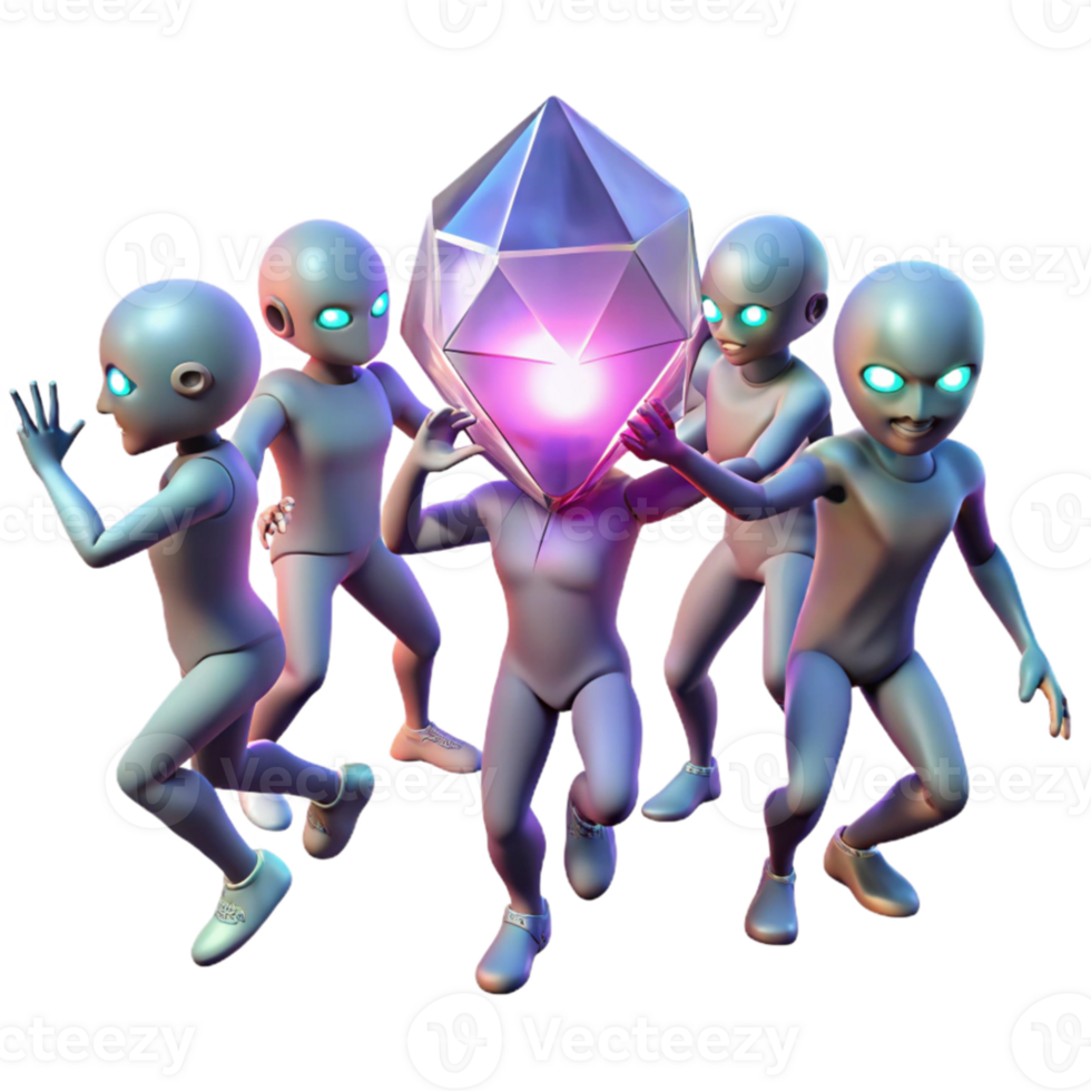 extraordinary rustic A group of genetically modified humans, with glowing eyes and iridescent skin, perform a ritualistic dance around a pulsating crystal, illuminated by flickering torchlight... png