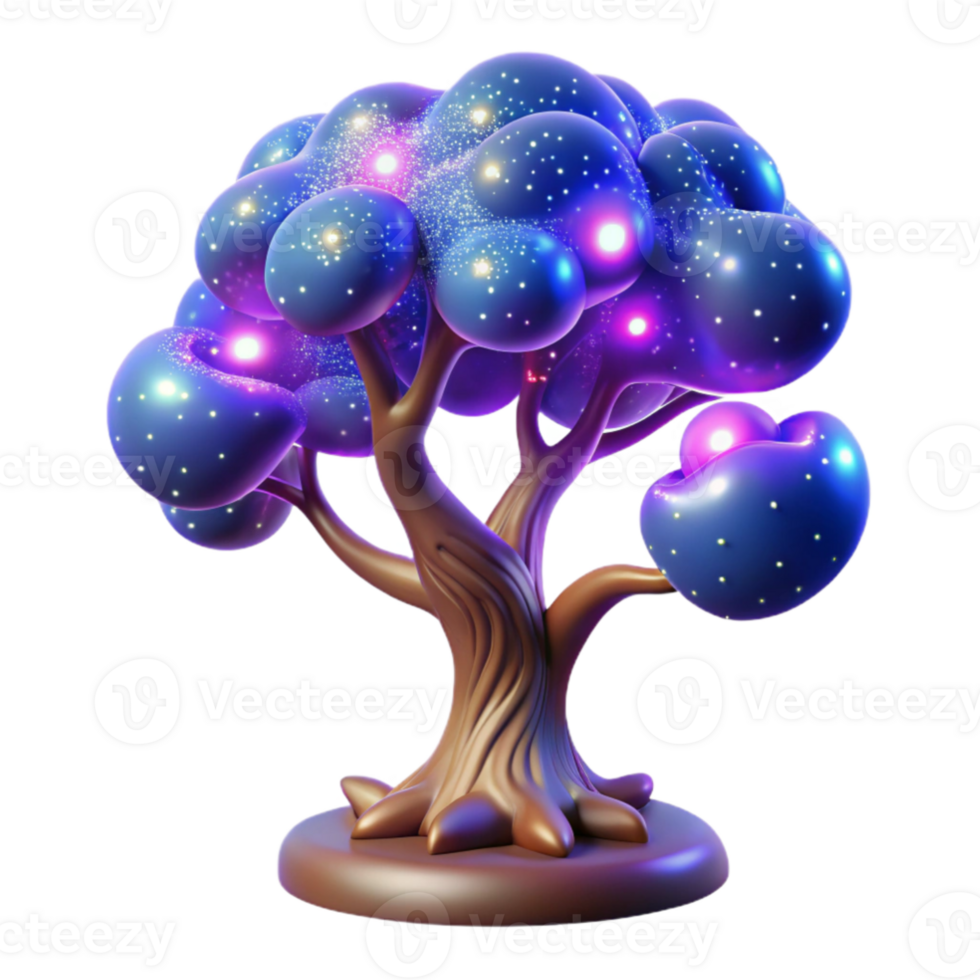 beautiful creative A genetically modified, bioluminescent tree, its branches reaching towards a swirling nebula, illuminated by its own internal glow 4K png