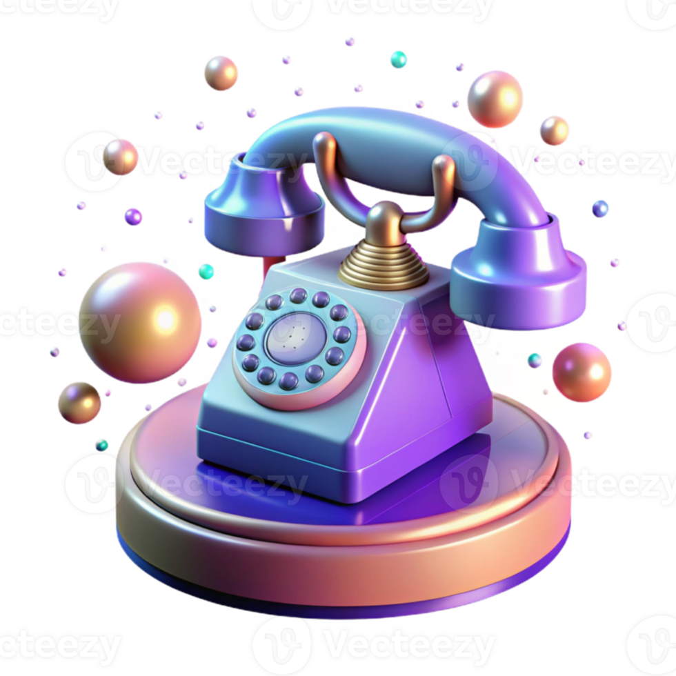 impressive artistic A vintage rotary phone floating in zero gravity, surrounded by holographic projections of binary code, surreal, dreamlike lighting authentic png