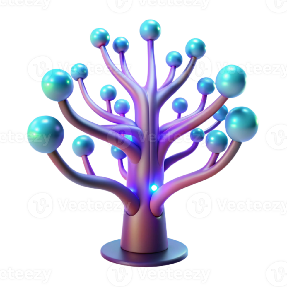 stunning traditional A bioluminescent tree with integrated circuitry, glowing branches and leaves, soft and magical lighting, fantasy technology style authentic png