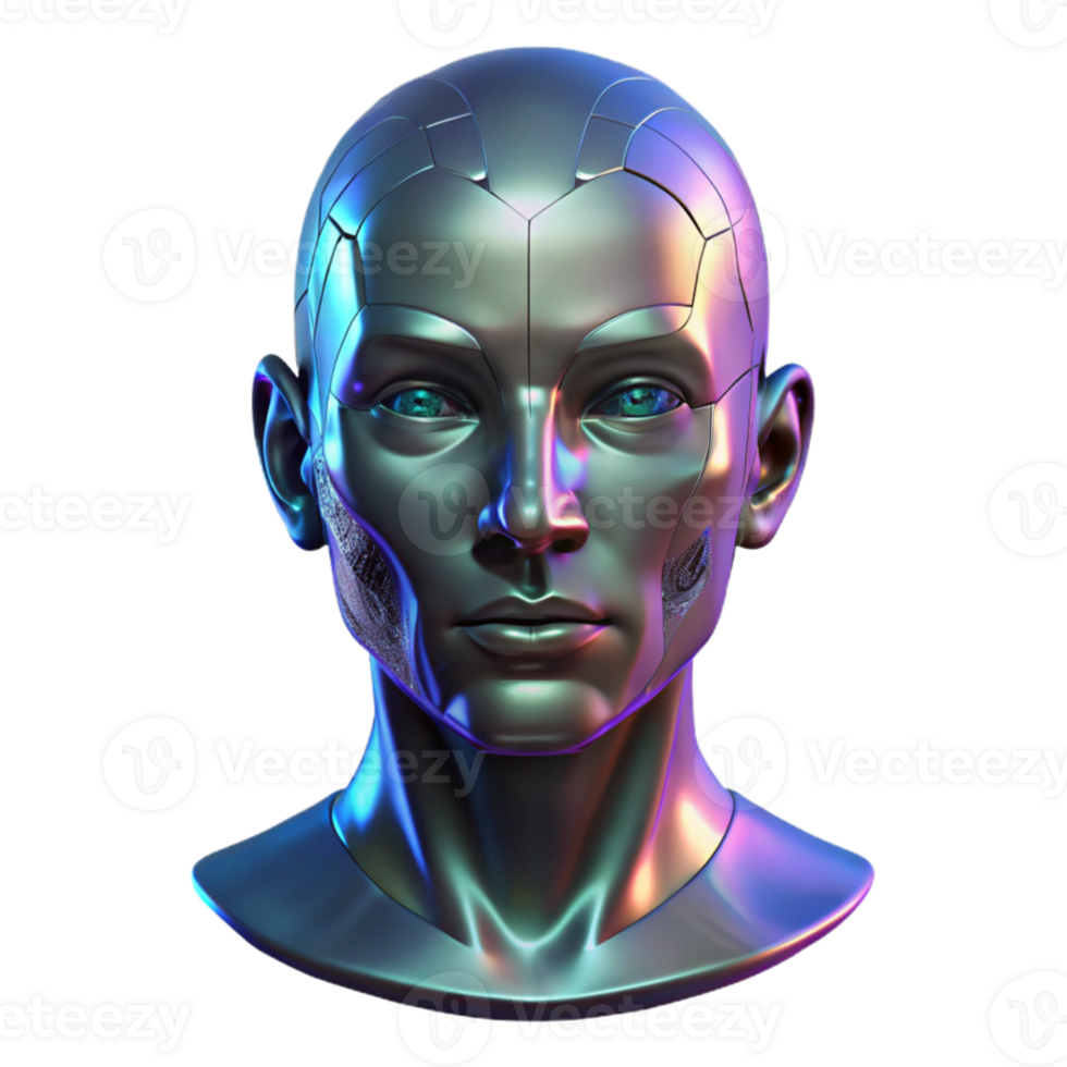 elegant traditional A holographic projection of a human face, fragmented and glitching, dark and mysterious atmosphere, cyberpunk style authentic png
