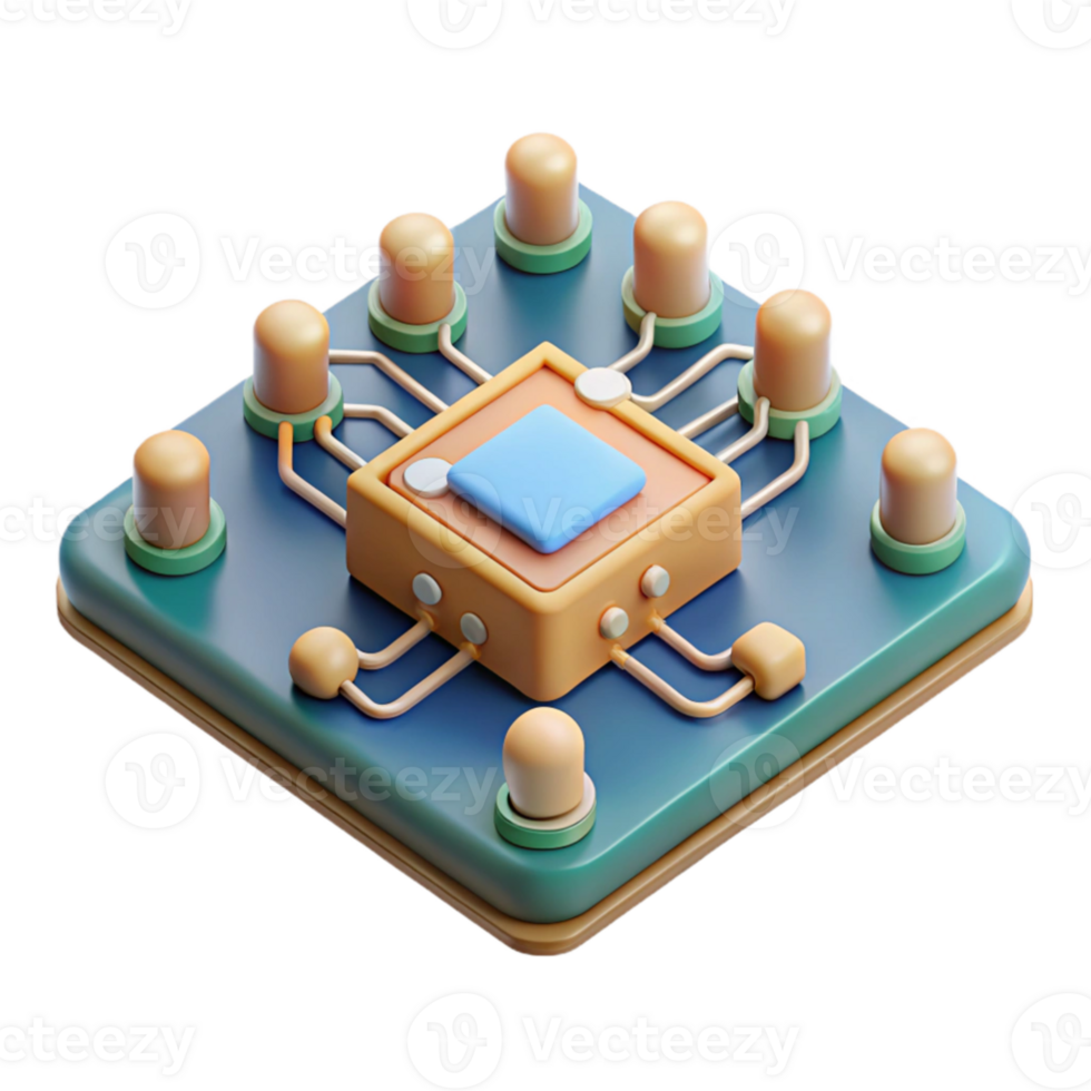 magnificent classic A single circuit board, intricate pathways and components, highly detailed and realistic, technical illustration style authentic png