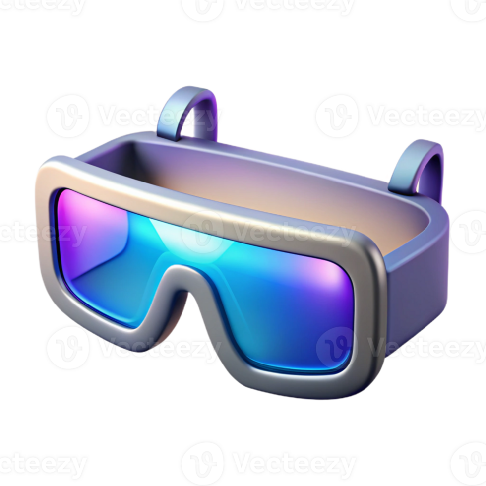 magnificent minimalist A pair of augmented reality glasses displaying information overlays, sleek and minimalist design, bright and clean lighting, product design style high resolution png