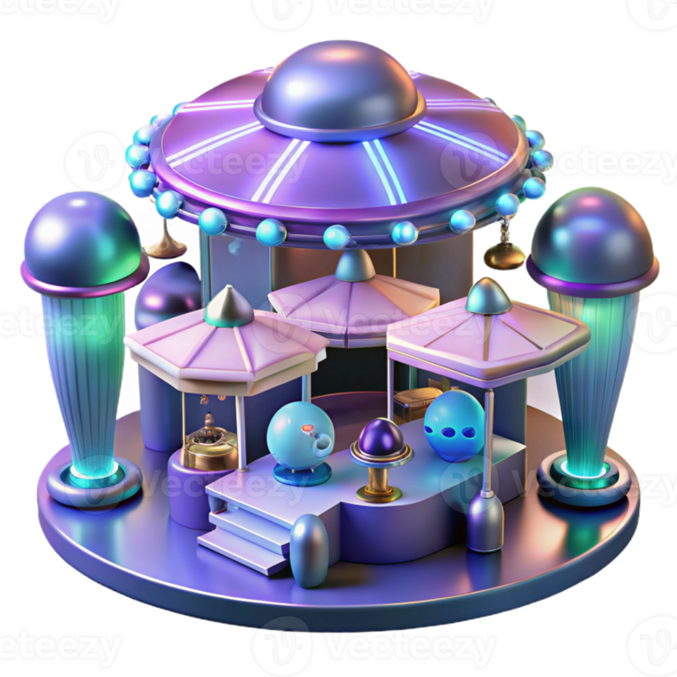 dramatic contemporary A futuristic marketplace bustling with diverse alien species, holographic advertisements projected onto shimmering silk canopies. Soft, diffuse lighting, anime style high quality png