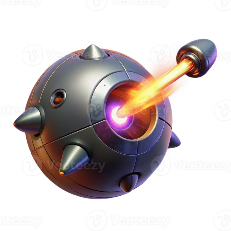 impressive classic A powerful, energy beam fired from a massive orbital cannon, piercing the darkness of space. Intense, glowing lighting, science fiction illustration style 4K png
