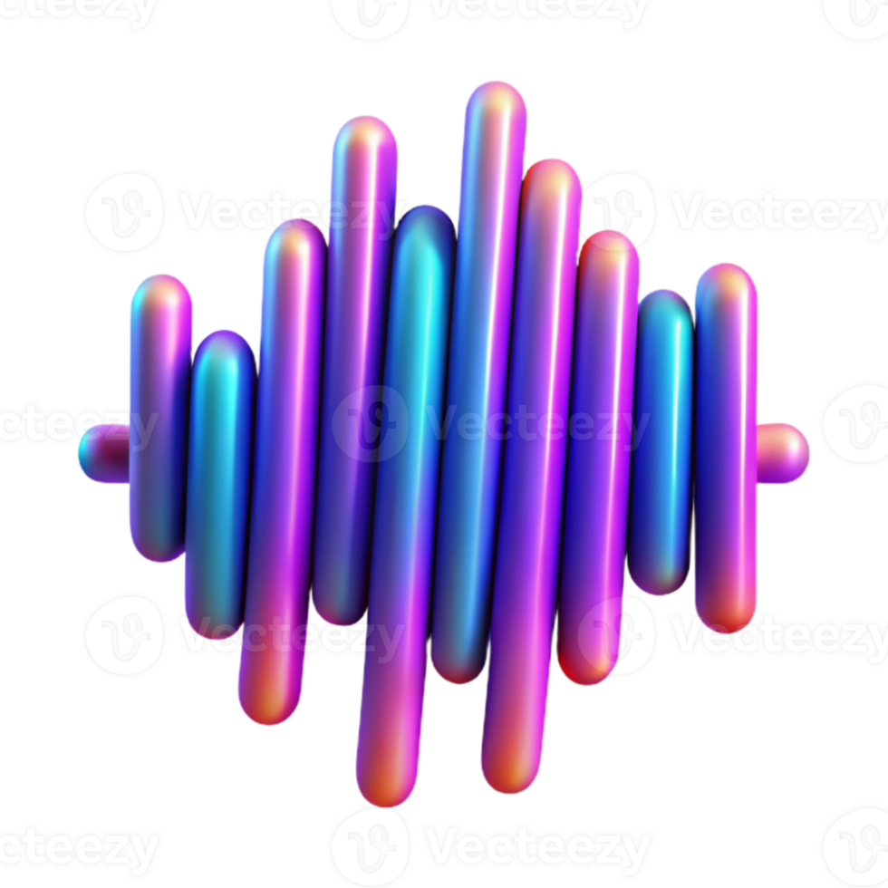 stunning abstract dramatic artistic An abstract representation of sound waves, visualized as pulsating, colorful bands of light, synthwave style, vibrant, neon lighting professional premium png