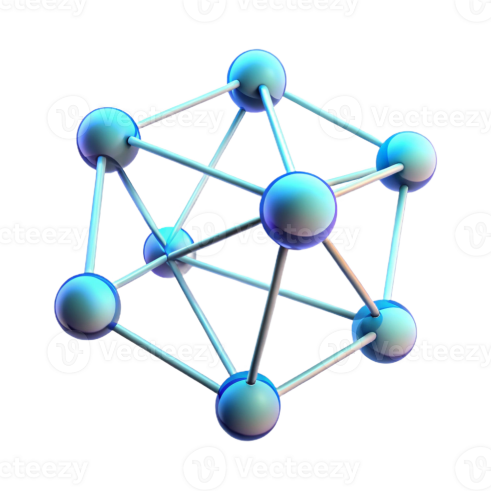 elegant abstract magnificent abstract A network of interconnected nodes pulsating with data, glowing with a soft blue light, abstract style, minimalist lighting premium original png