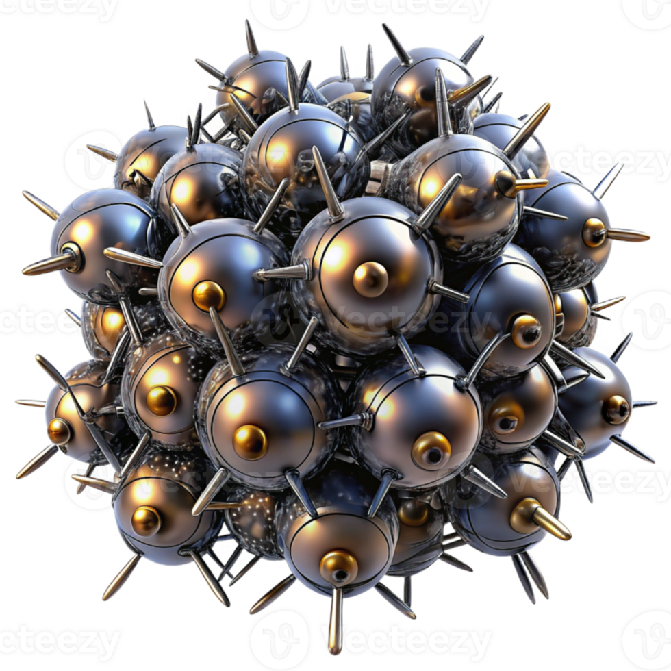 beautiful modern stunning rustic A swarm of nanobots forming a complex, evolving structure, metallic textures, dark and moody lighting, biopunk style authentic high resolution png
