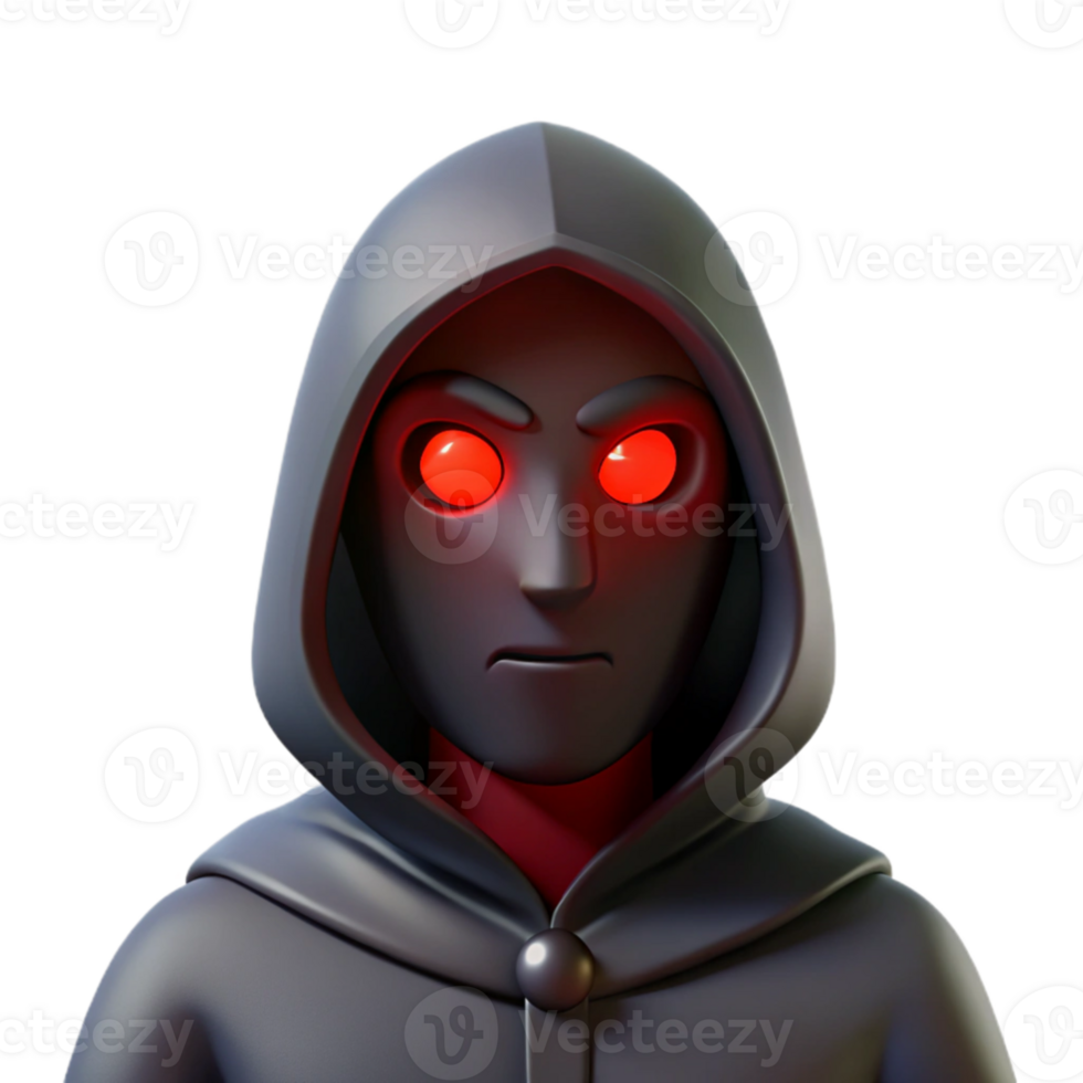 magnificent minimalist beautiful abstract A mysterious figure shrouded in shadows, only their piercing red eyes visible, low key lighting, dark fantasy style exclusive original png