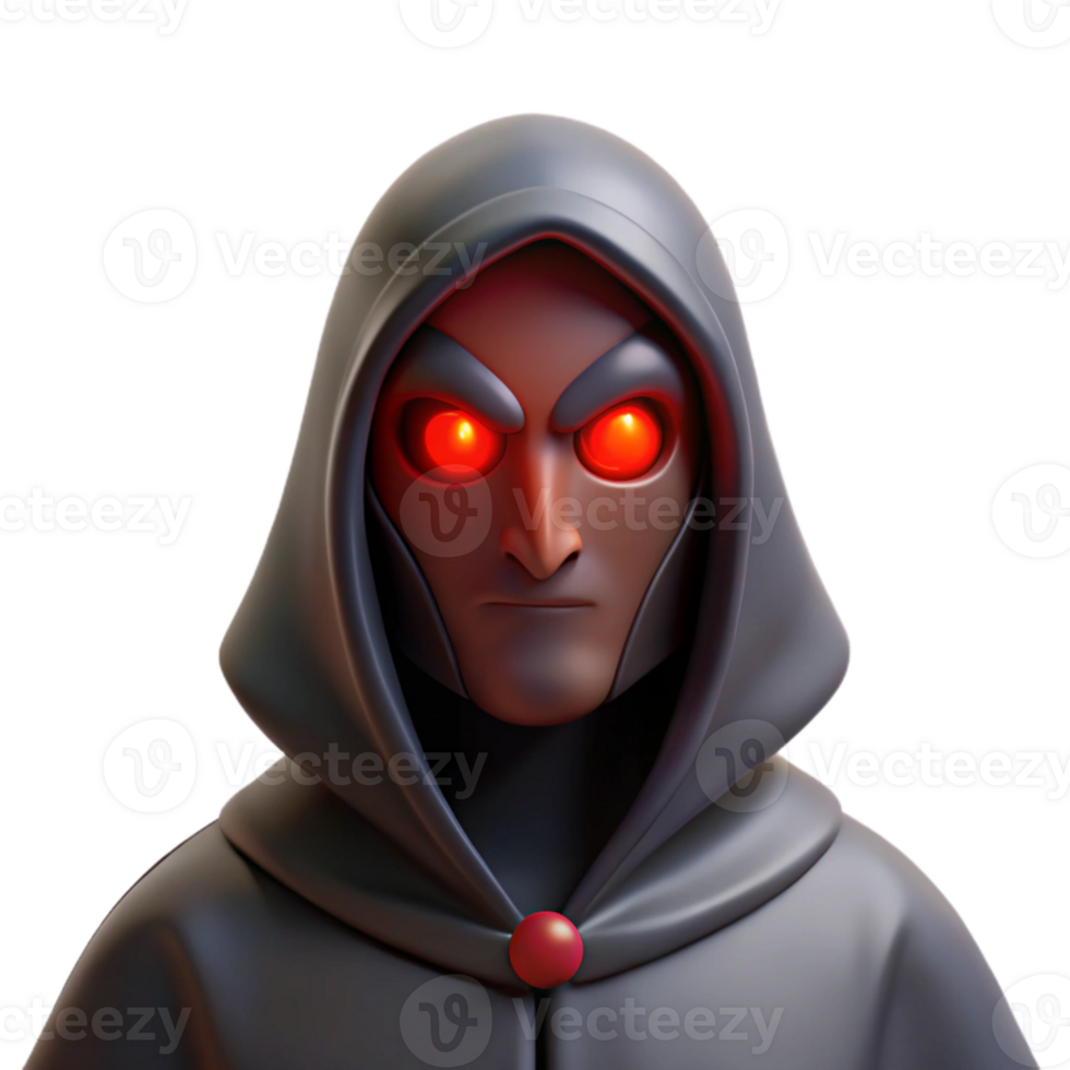 elegant classic magnificent classic A mysterious figure shrouded in shadows, only their piercing red eyes visible, low key lighting, dark fantasy style genuine high resolution png