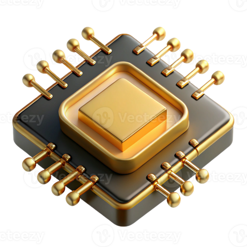 dramatic vintage elegant abstract A single microchip, magnified 1000x, gold circuits shimmering, darkfield microscopy, scientific visualization authentic detailed png