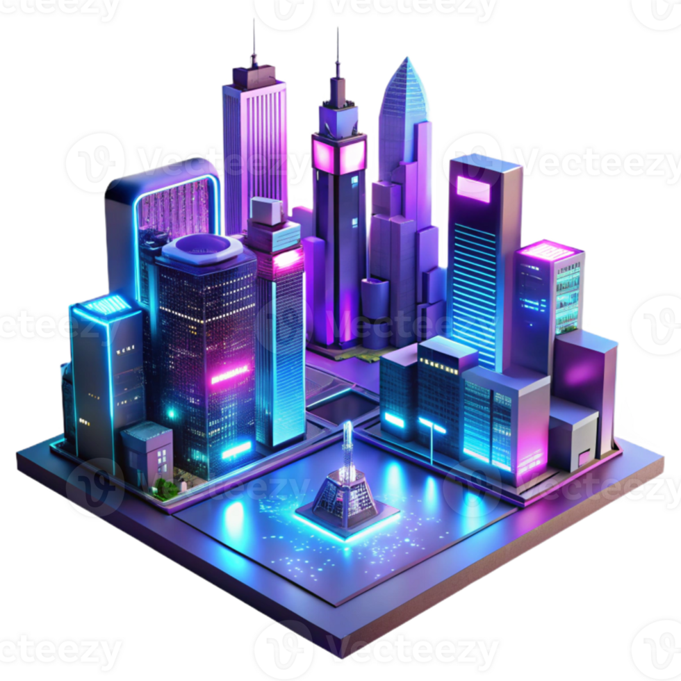 serene modern serene traditional A futuristic cityscape at night, towering holographic advertisements, neon reflections on rain slicked streets, Blade Runner 2049 style premium high quality png