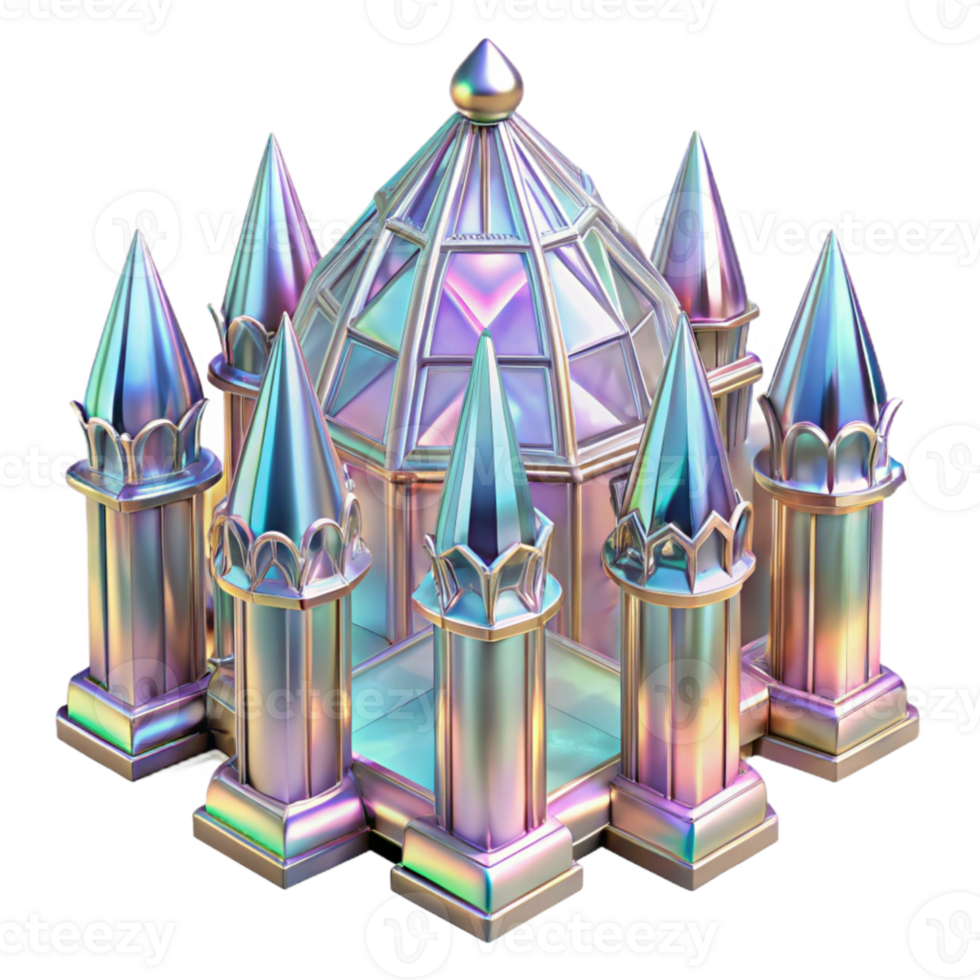vibrant artistic elegant creative A crystal palace, intricate latticework, shimmering iridescent surfaces, magical, ethereal, otherworldly high resolution detailed png