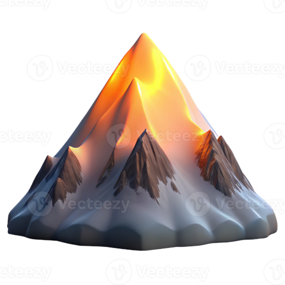 beautiful artistic vibrant traditional A snow covered mountain peak at sunrise, alpine glow illuminating the slopes, dramatic lighting, photorealistic, detailed high quality png