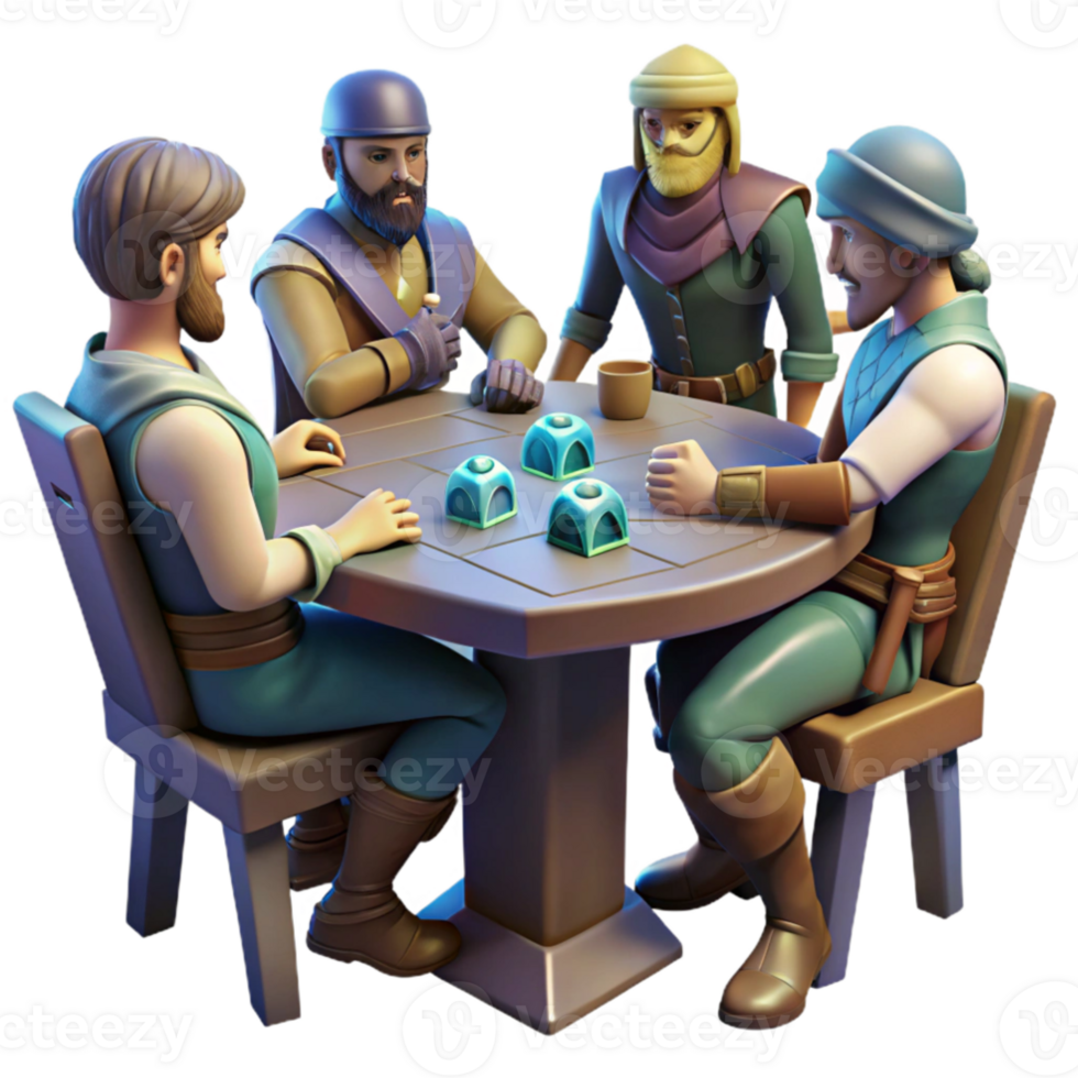 magnificent abstract serene artistic A group of space pirates in a dimly lit cantina, holographic dice game on the table, dramatic chiaroscuro lighting.... png