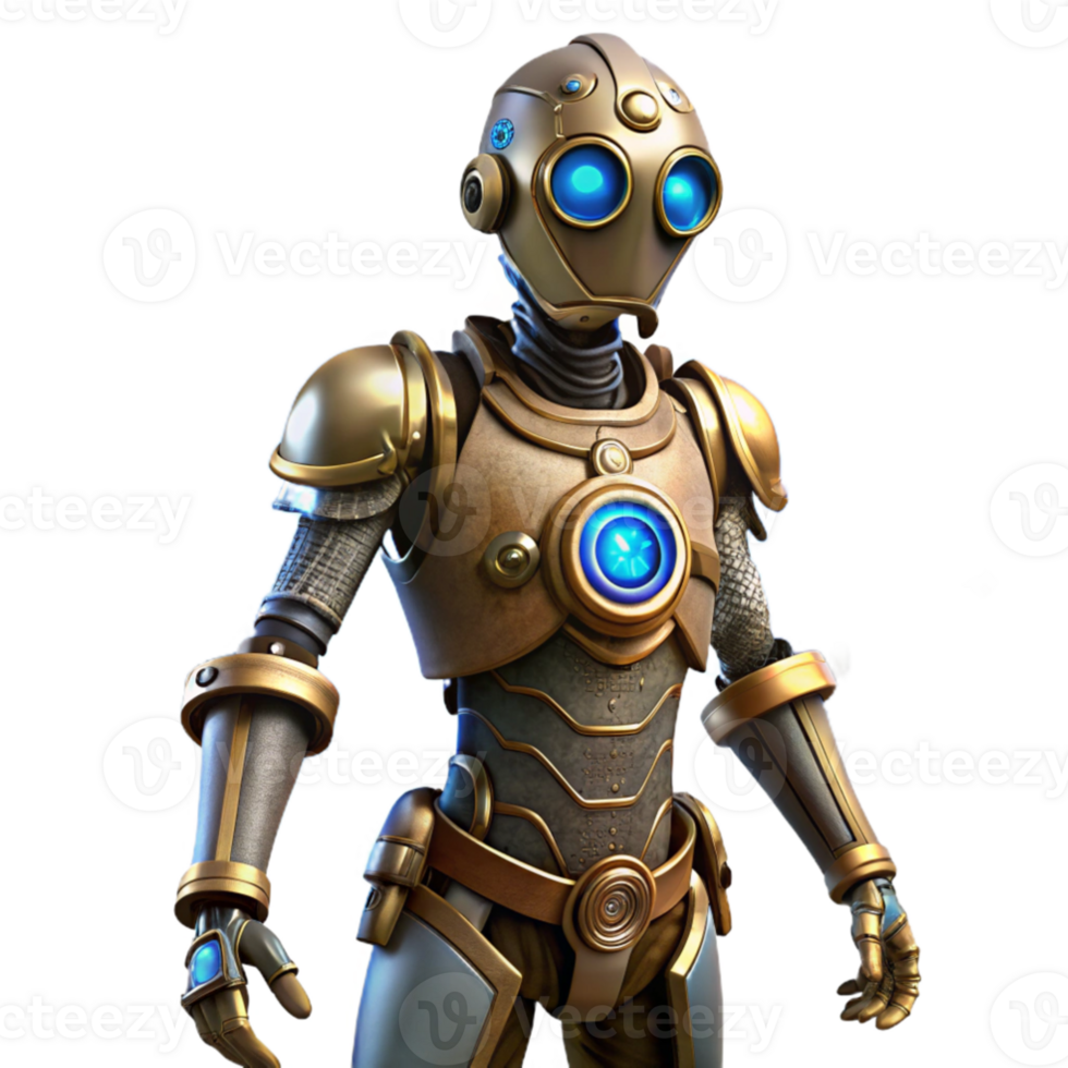 serene minimalist wonderful minimalist A lone steampunk cyborg, intricate brass and leather prosthetics, glowing blue eyes, standing amidst swirling dust motes in a dim, smoky atmosphere, art... png