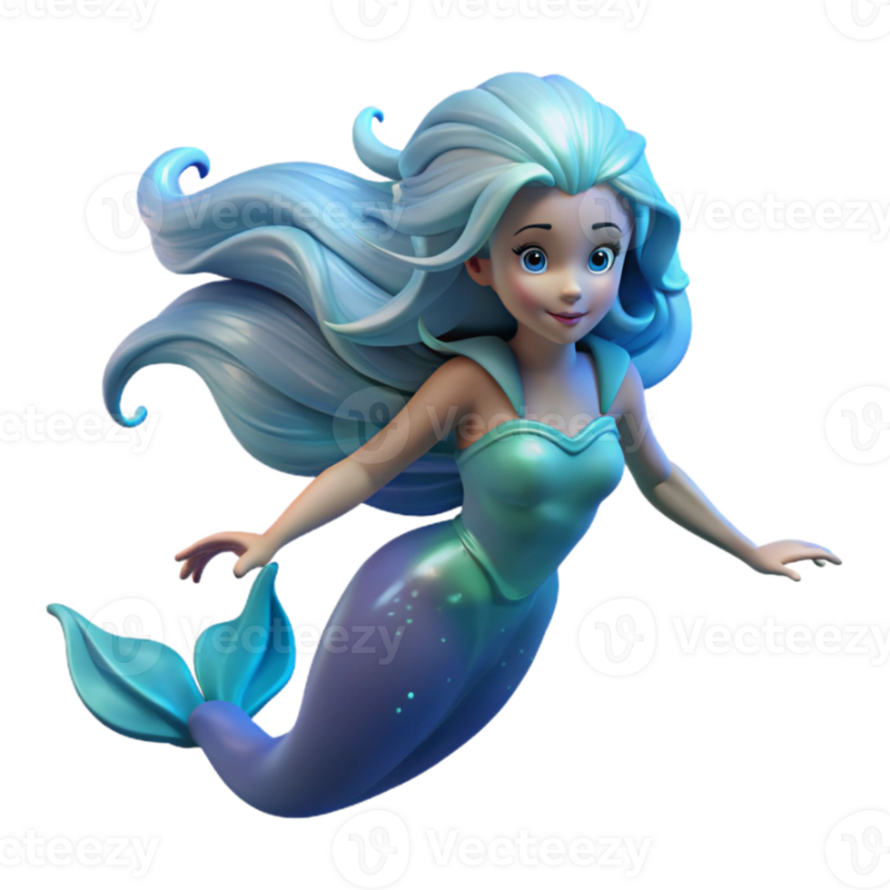 impressive creative magnificent traditional A graceful mermaid with flowing, bioluminescent hair swimming through a deep ocean trench, depicted in a surreal, dreamlike style with soft, glowing... png
