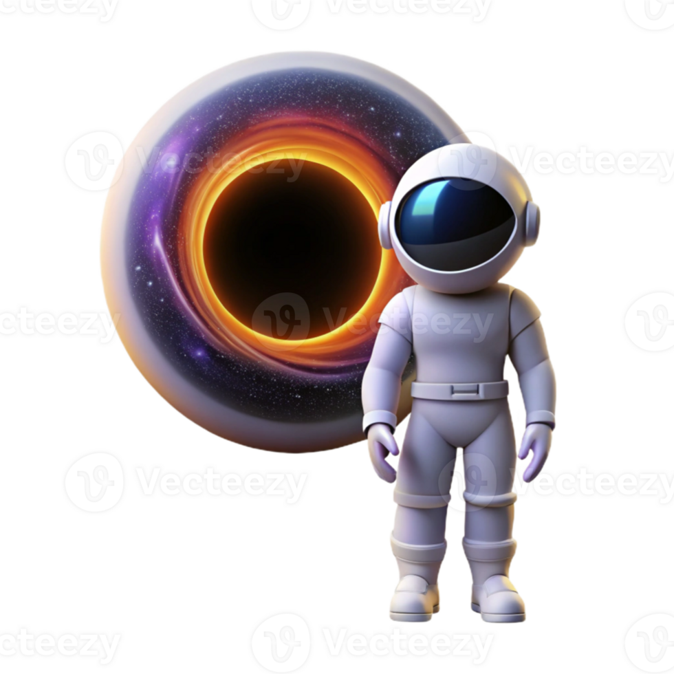 serene creative vibrant abstract A lone astronaut, wearing a sleek, white spacesuit, gazing at a colossal black hole swirling with vibrant colors, lit by the distant glow of a nebula original... png