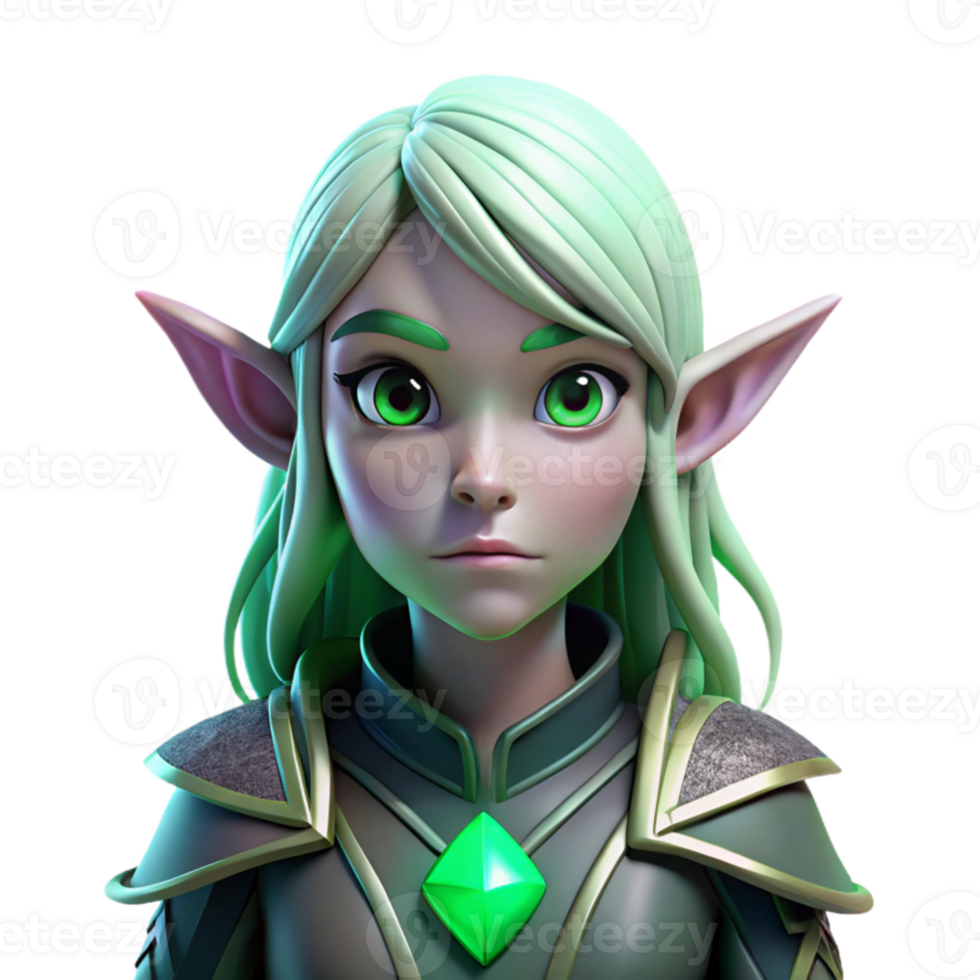 magnificent modern wonderful vintage A lone, ethereal elf with glowing silver hair standing in a haunted forest, shrouded in a thick fog, illuminated by an eerie green light, gothic fantasy style... png