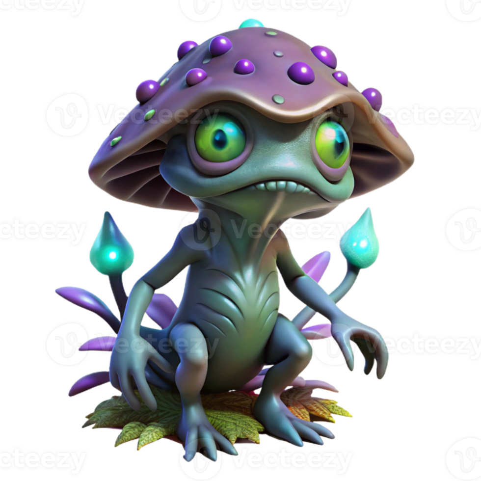 beautiful vintage extraordinary rustic A bio engineered alien creature with iridescent scales, multiple eyes, and glowing tentacles, lurking in a dark cave, illuminated by a single bioluminescent... png