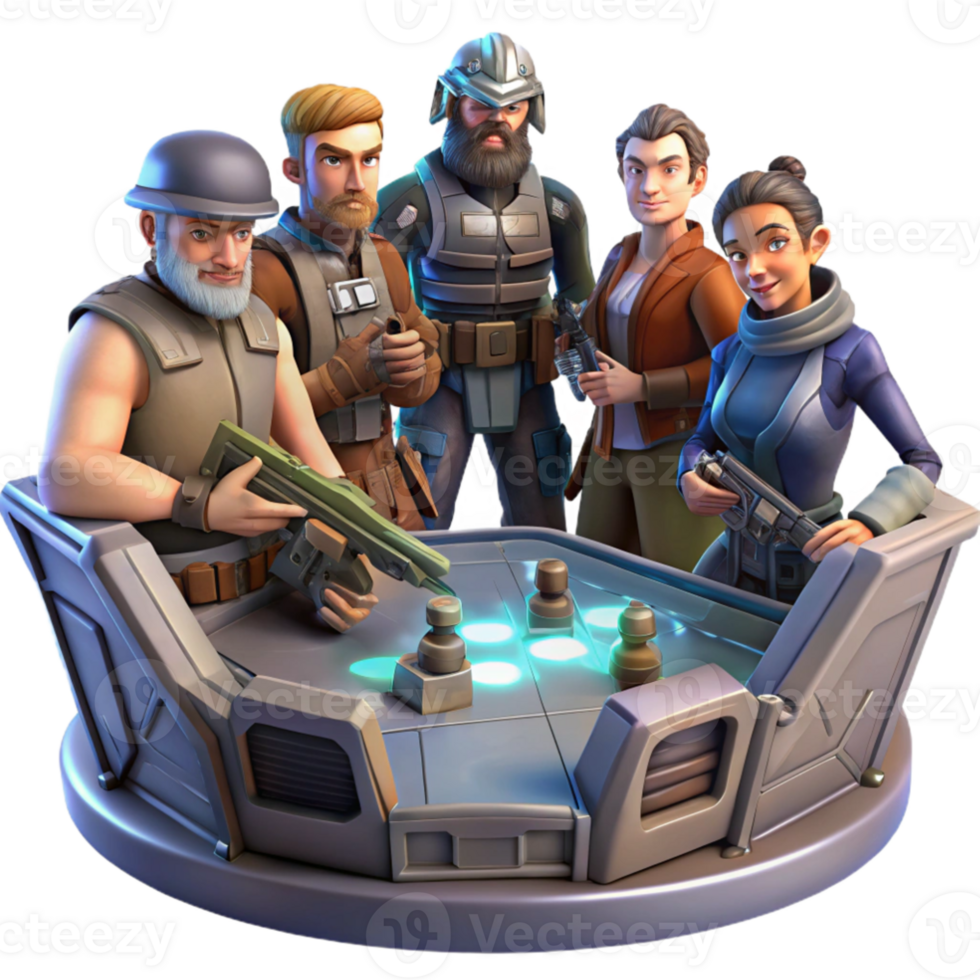 extraordinary abstract stunning minimalist A group of space pirates, clad in tattered leather and wielding laser pistols, gathered around a holographic map in a dimly lit spaceship cabin, gritty... png