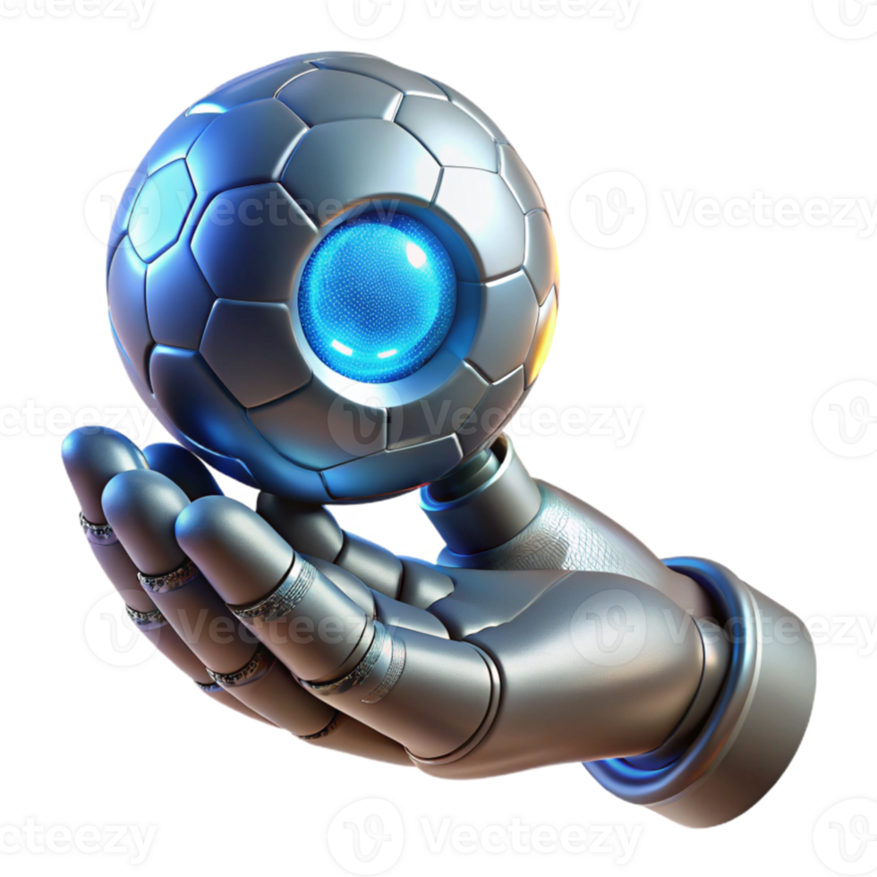 serene minimalist beautiful abstract A robotic hand holding a glowing orb of energy, intricate circuitry visible beneath its metallic skin.... png