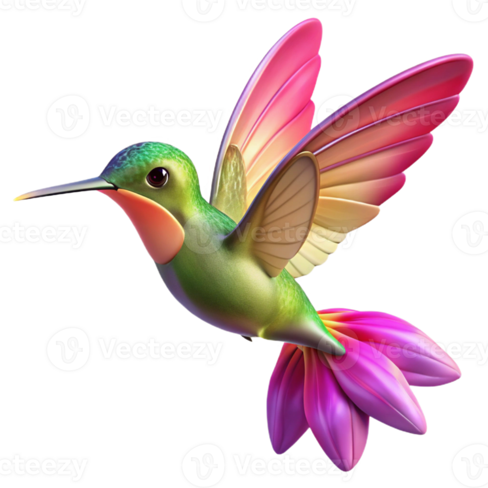 beautiful vintage serene modern A hummingbird hovering over a vibrant fuchsia flower, its iridescent wings a blur of motion, illuminated by soft, golden morning light, in a macro photography style... png