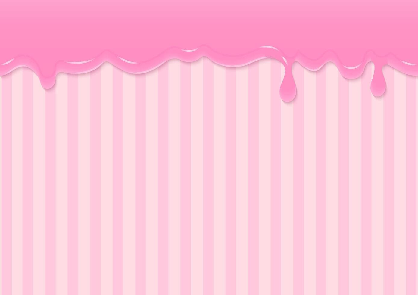 Strawberry juice melting on striped background vector