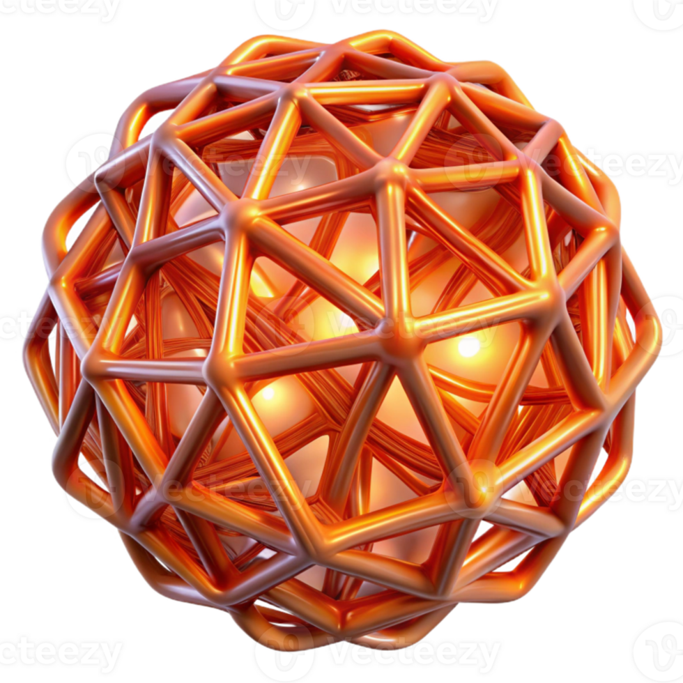 elegant artistic A complex web of interwoven, glowing lines, creating a sense of depth and movement, lit by a warm, ambient light, in a generative art style premium png